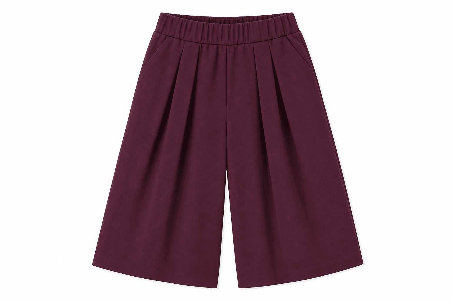 Pleated Pull-On Culottes, 6-Piece Youth Size Pack